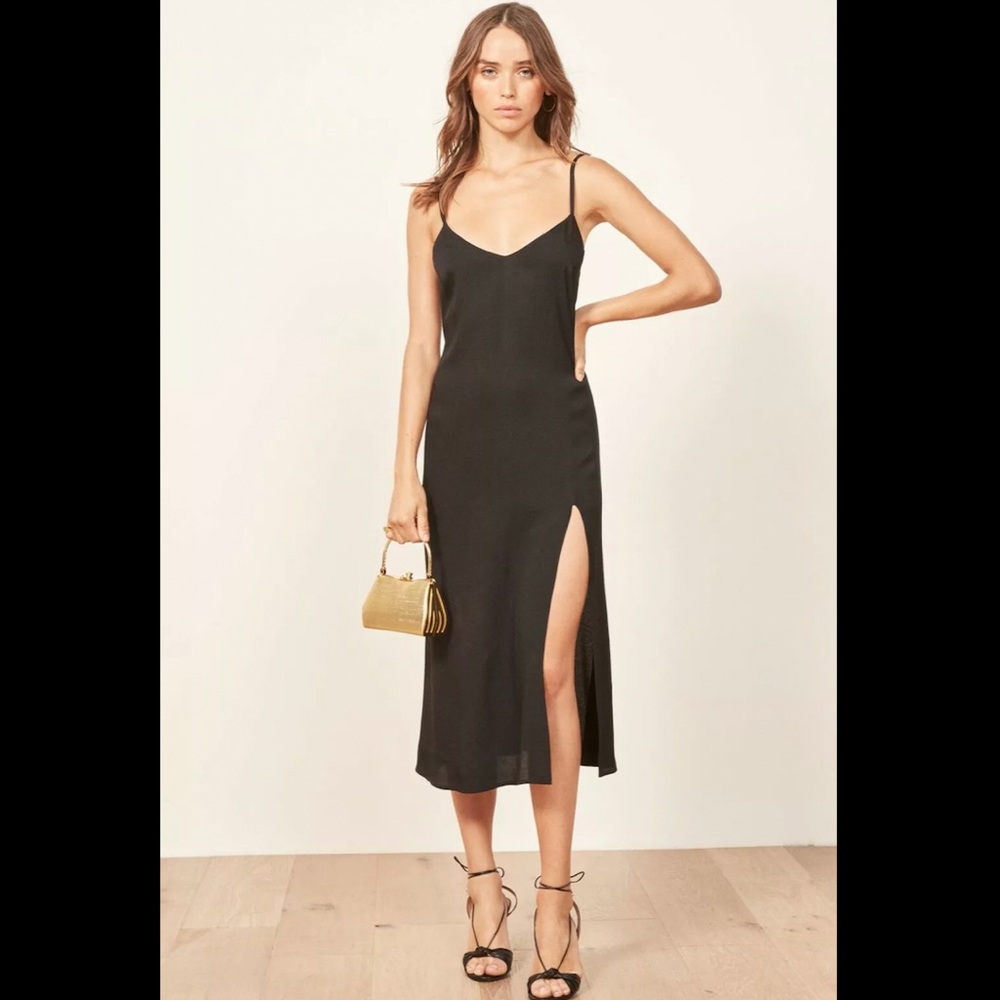 Reformation Crimini dress black sz 0 - NEW